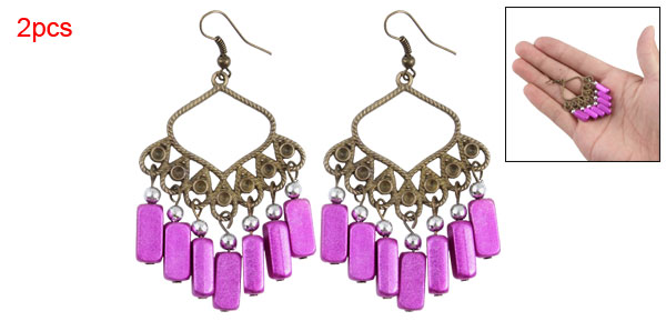 PCS Rectangle Beads Dangling Hook Earrings for Lady  