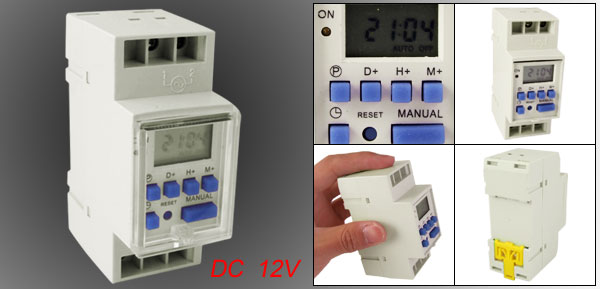 Day Week Reset Digital Programmable Timer Switch DC 12V  