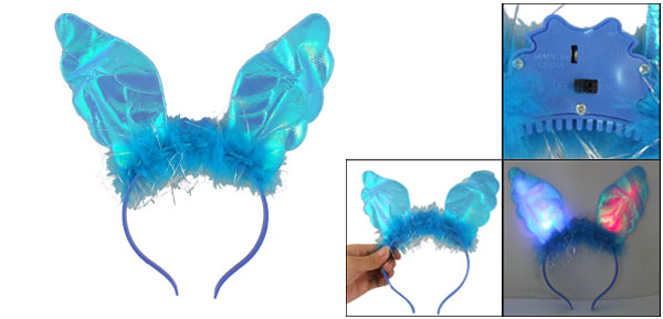 Halloween Red Blue Light Rabbit Ears Headband for Child  