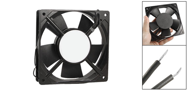 AC 110 120V Axial Flow 120 x 120 x 25mm Metal Cooler Cooling Fan 